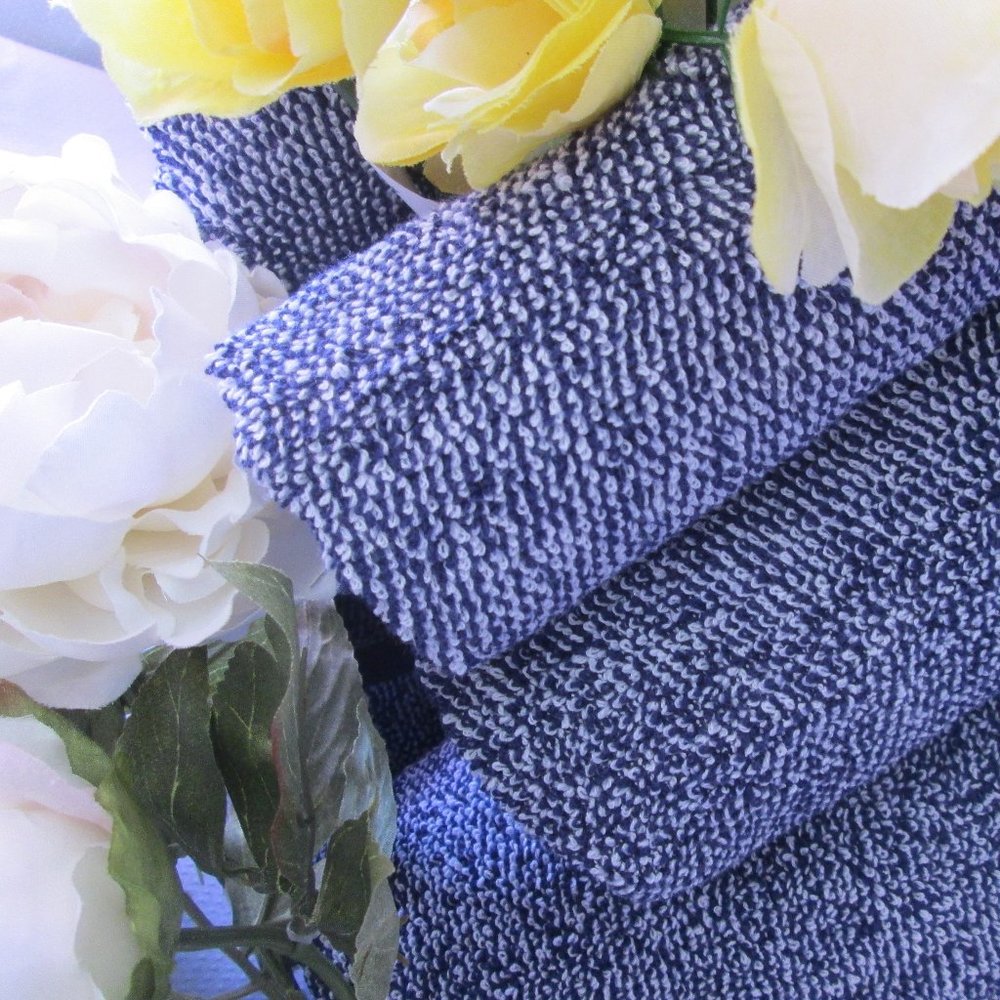 💖 SONOMA NAVY HEATHERED ULTIMATE BATH TOWELS – SET OF 6 💖 - Picture 7 of 15